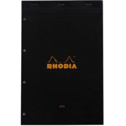 RHODIA Bloc agrafé No. 20, format A4 , Seyès, noir