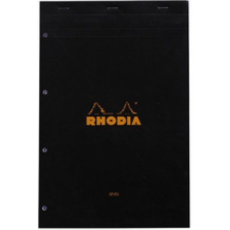 RHODIA Bloc agrafé No. 20, format A4 , Seyès, noir