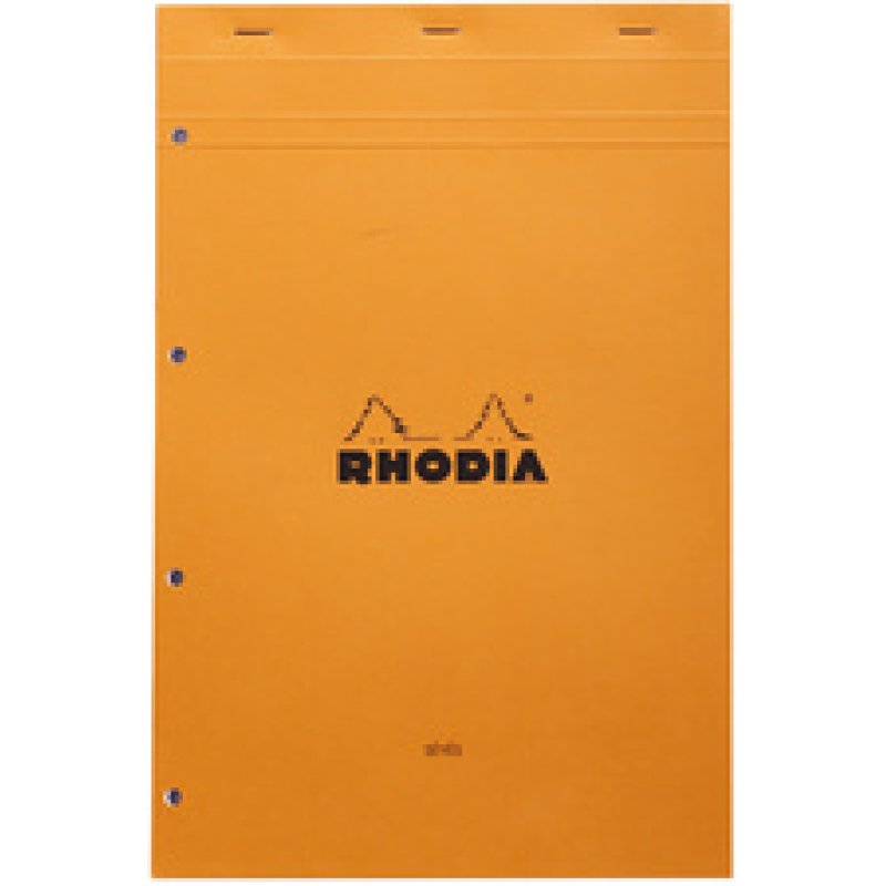 RHODIA Bloc agrafé No. 20, format A4 , Seyès, noir