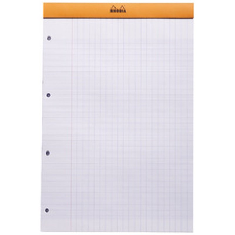 RHODIA Bloc agrafé No. 20, format A4 , Seyès, noir