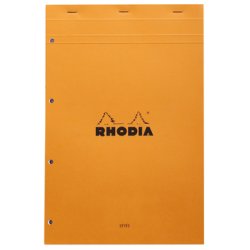 RHODIA Bloc agrafé No. 20, format A4 , Seyès, orange