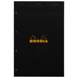Rhodia N°20 writing notebook A4 80 sheets Black