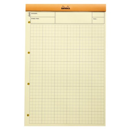 Rhodia N°119 bloc-notes A4 80 feuilles Orange
