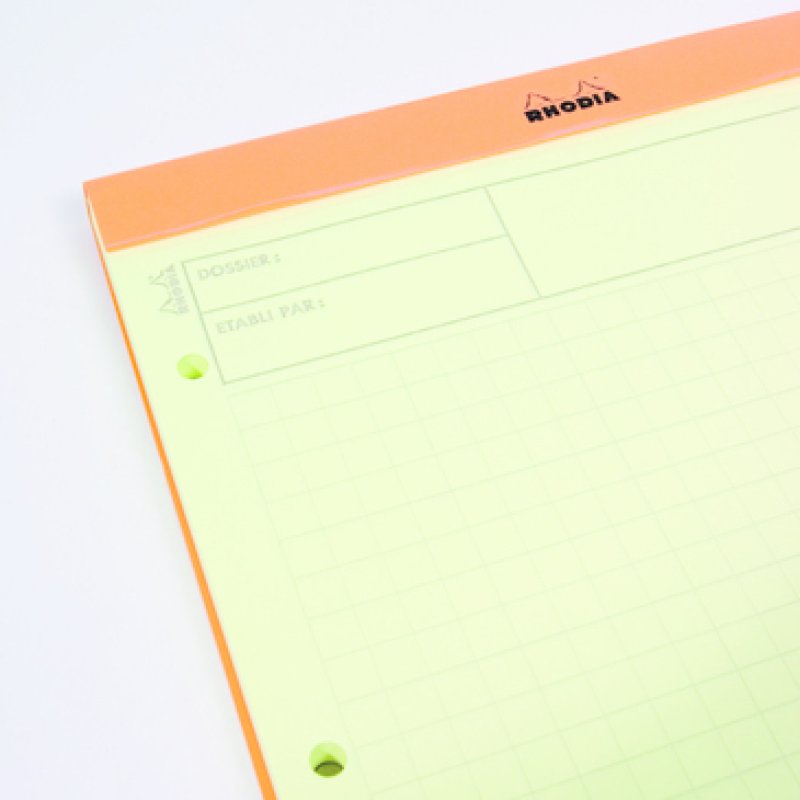 Rhodia N°119 bloc-notes A4 80 feuilles Orange