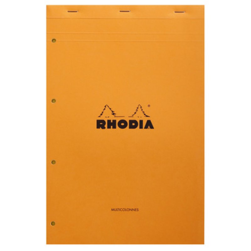Rhodia N°119 bloc-notes A4 80 feuilles Orange