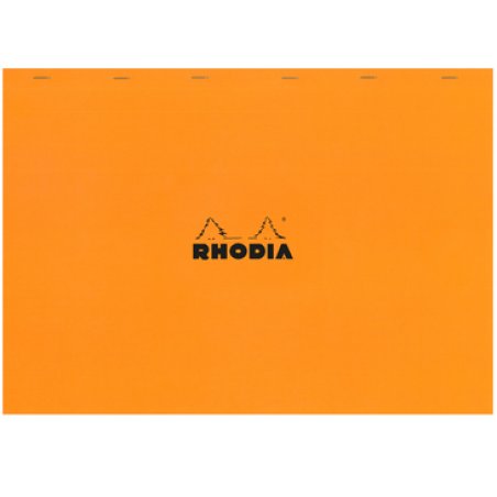 RHODIA Bloc agrafé No. 38, format A3 , quadrillé 5x5, orange