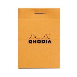 Rhodia Head stapled pad N°10 writing notebook 80 sheets Orange