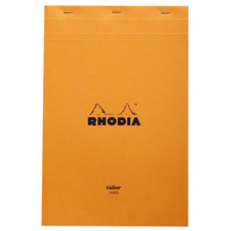 RHODIA Bloc agrafé No. 19 Yellow, A4 , ligné, orange