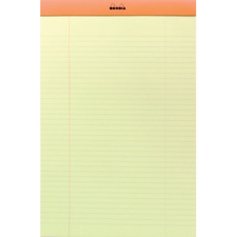 RHODIA Bloc agrafé No. 19 Yellow, A4 , ligné, orange