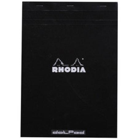 RHODIA Bloc-notes agrafé "dotPad", A4, pointillé, noir