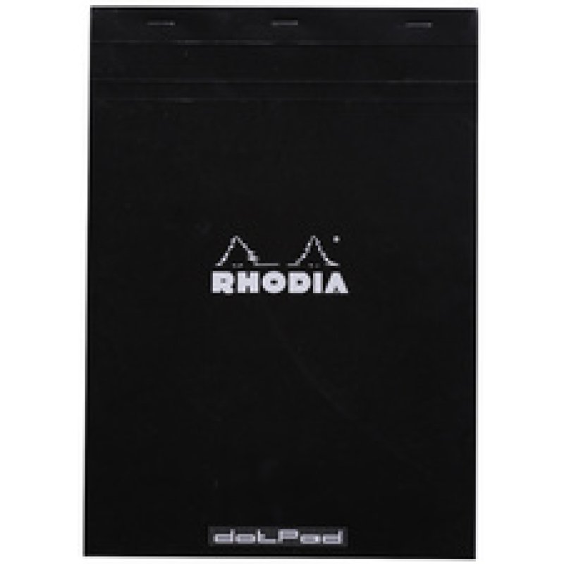 RHODIA Bloc-notes agrafé "dotPad", A4 , pointillé, noir