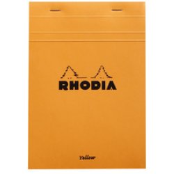 RHODIA Bloc agrafé No. 16 Yellow, format A5, quadrillé