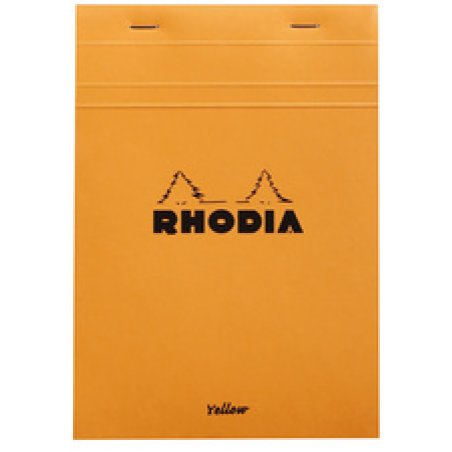 RHODIA Bloc agrafé No. 16 Yellow, format A5, quadrillé
