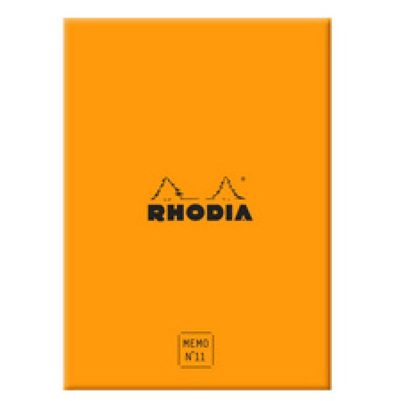 RHODIA Bloc mémo No. 11, 85 x 115 mm, ligné, orange