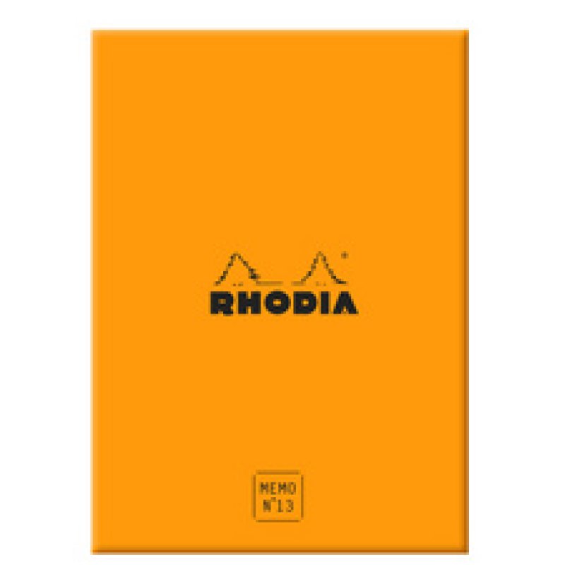 RHODIA Bloc mémo No. 13, 115 x 160 mm, ligné, orange
