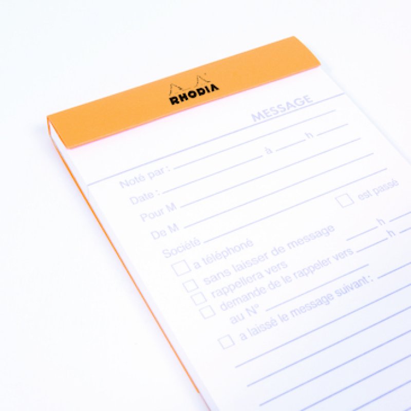 Rhodia N°140 bloc-notes 80 feuilles Orange, Blanc
