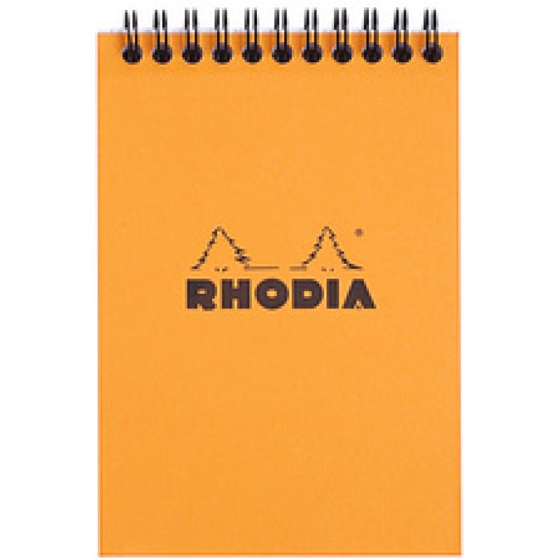 RHODIA Bloc spiralé No. 13, format A6, quadrillé 5x5, noir