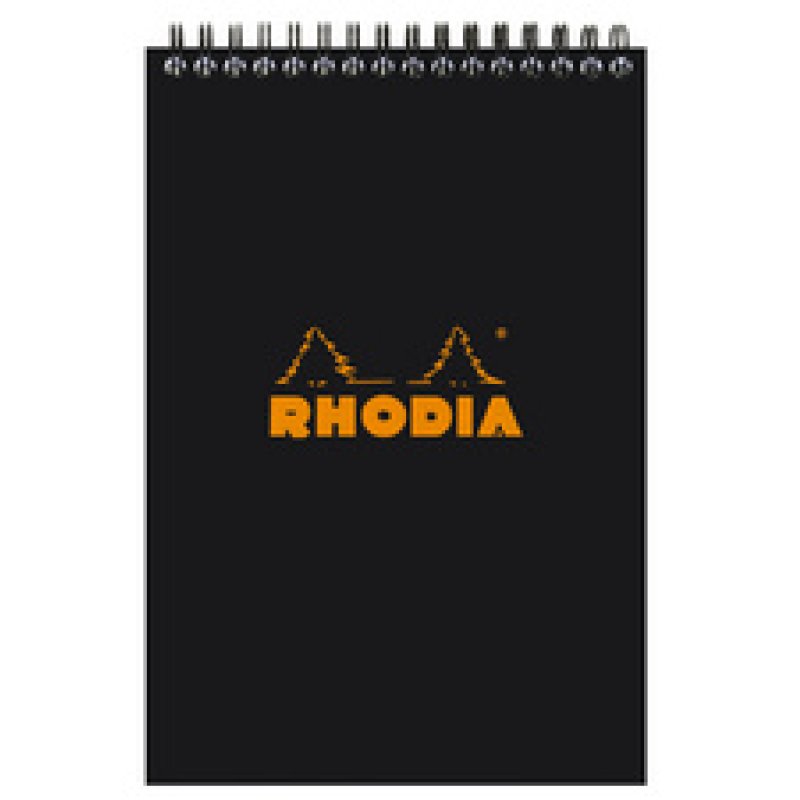 RHODIA Bloc spiralé No. 16, format A5, pointillé dot, noir