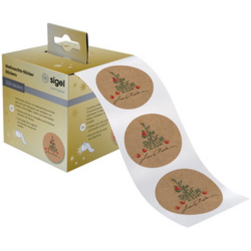 sigel Sticker de Noël "Cut-out style", en rouleau