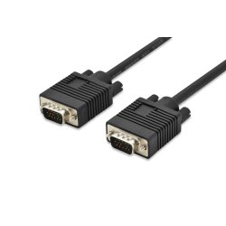 DIGITUS Câble de raccordement pour moniteur VGA, noir, 3,0 m