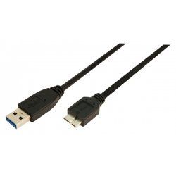 LogiLink CU0027 câble USB USB 3.2 Gen 1 (3.1 Gen 1) 3 m USB A Micro-USB B Noir