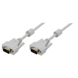 LogiLink Câble VGA pour moniteur, mâle - mâle, gris, 5 m
