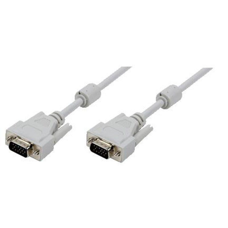 LogiLink 5m, VGA/VGA, M/M VGA cable VGA (D-Sub) Grey