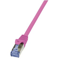 LogiLink Câble patch, Cat. 6A, S/FTP, 1,5 m, rose
