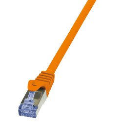 LogiLink Câble patch, Cat. 6A, S/FTP, 7,5 m, orange