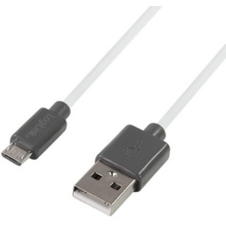 LogiLink Câble USB 2.0, USB A - micro USB B mâle, 1,8 m