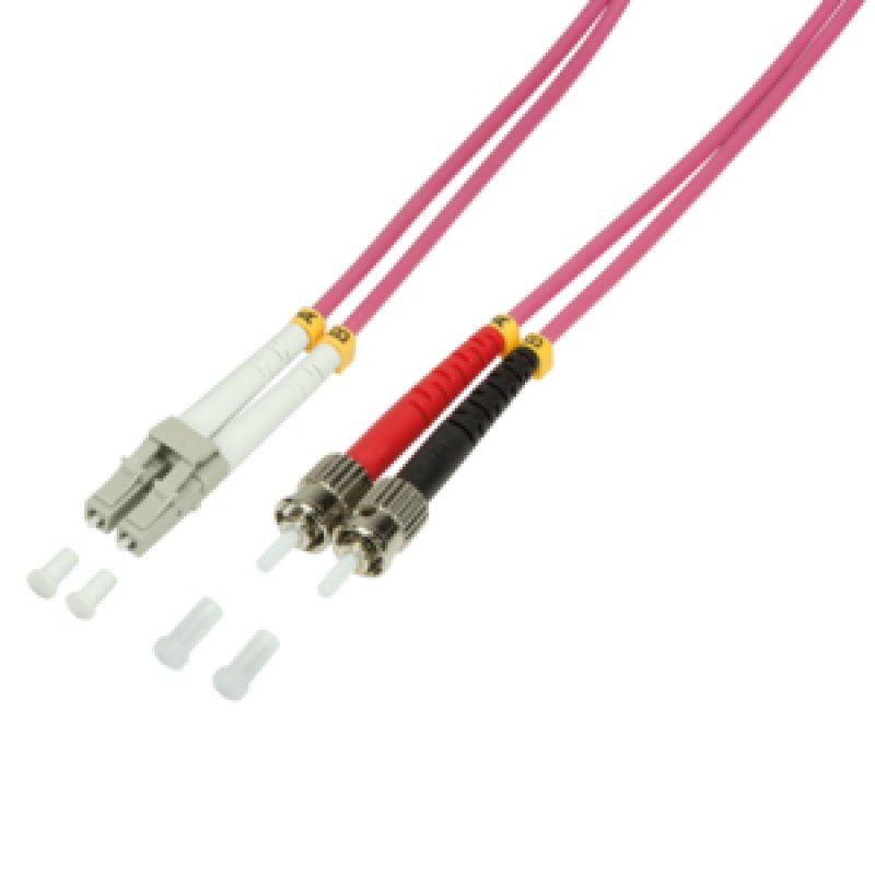 LogiLink 3m LC-ST câble InfiniBand et à fibres optiques SC Rose