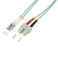 LogiLink 1m, LC - SC câble InfiniBand et à fibres optiques Bleu