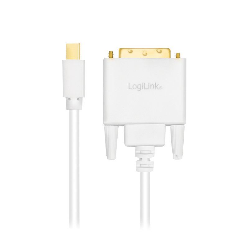 LogiLink CV0137 video cable adapter 1.8 m Mini DisplayPort DVI White