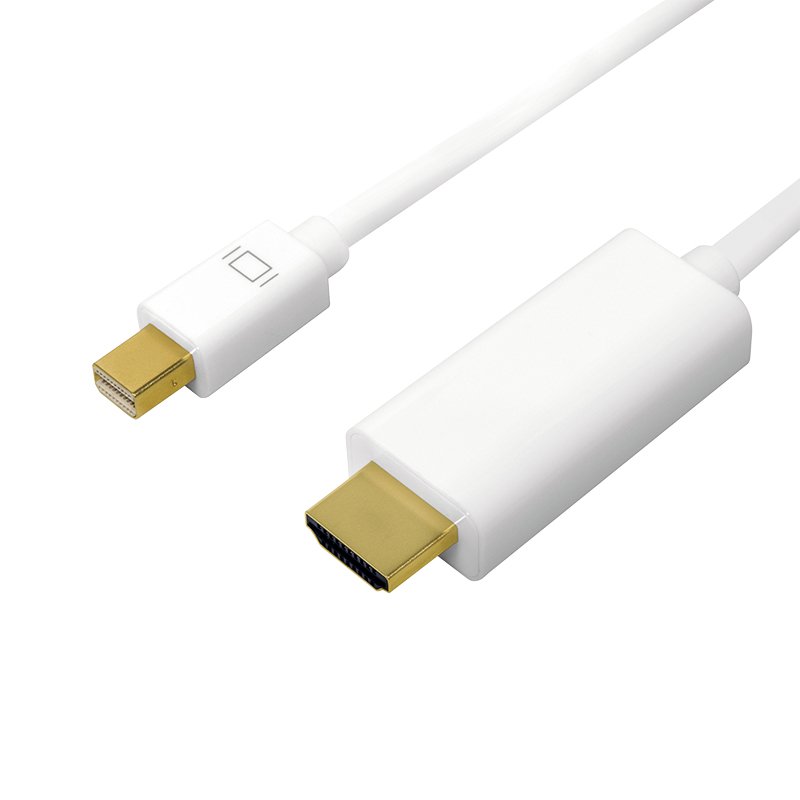 LogiLink CV0123 câble vidéo et adaptateur 2 m Mini DisplayPort HDMI Type A (Standard) Blanc