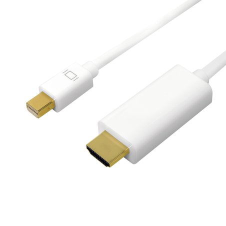 LogiLink CV0125 câble vidéo et adaptateur 5 m Mini DisplayPort HDMI Type A (Standard) Blanc
