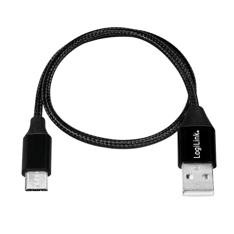 LogiLink CU0143 USB cable USB 2.0 0.3 m USB A Micro-USB B Black