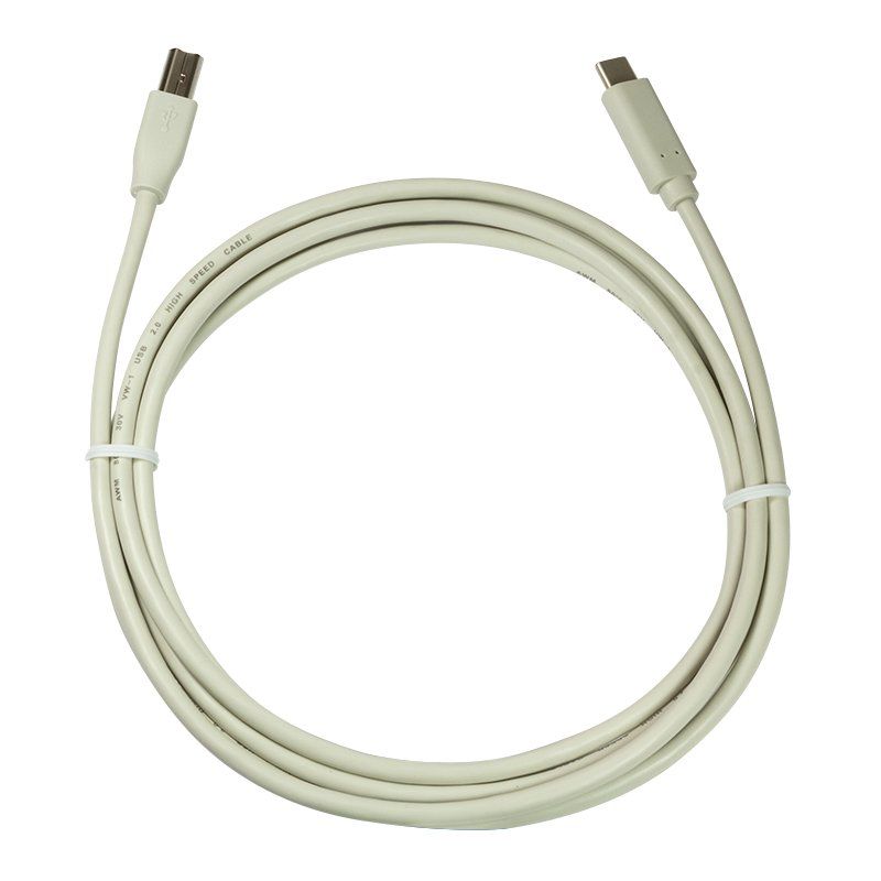 LogiLink Câble USB 2.0, USB-C - USB-B mâle, 1,0 m, gris