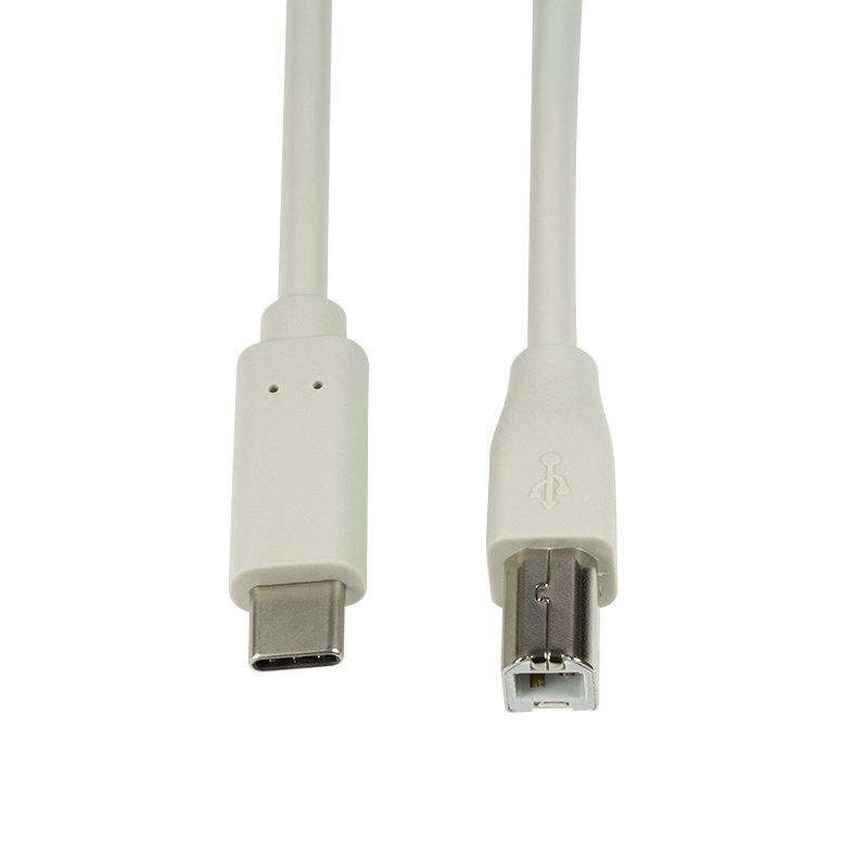 LogiLink Câble USB 2.0, USB-C - USB-B mâle, 2,0 m, gris
