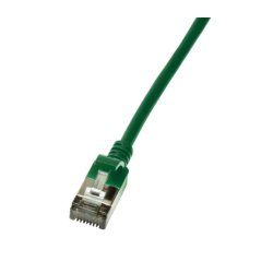 LogiLink Slim U/FTP câble de réseau Vert 0,5 m Cat6a U/FTP (STP)