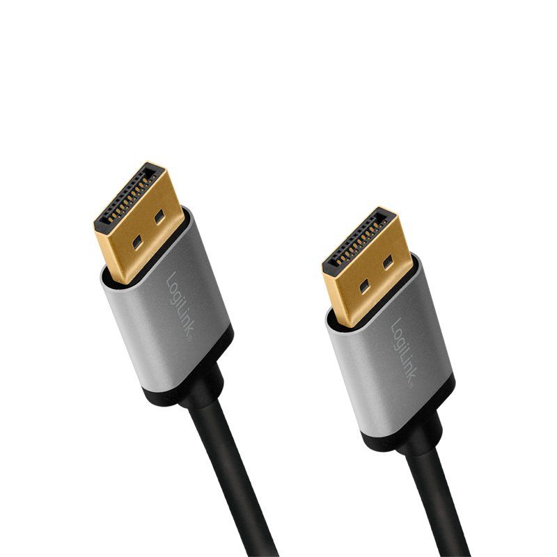 LogiLink CDA0100 câble DisplayPort 1 m Noir, Gris