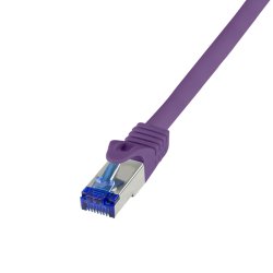 LogiLink Câble patch Ultraflex, Cat.6A, S/FTP, 1,0 m, violet