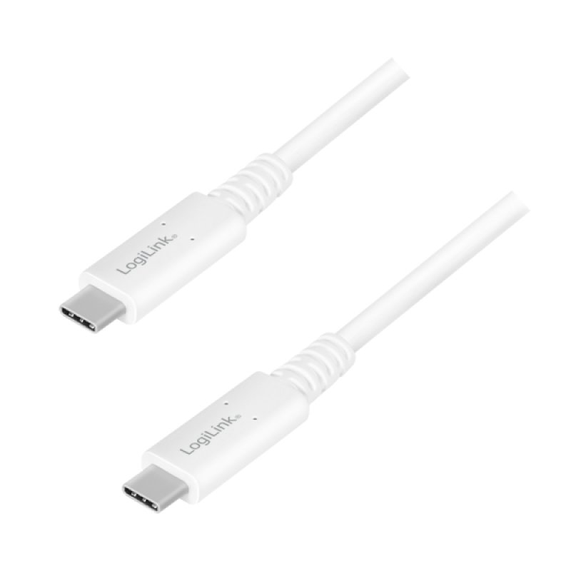 LogiLink CU0180 câble USB 0,8 m USB C Blanc