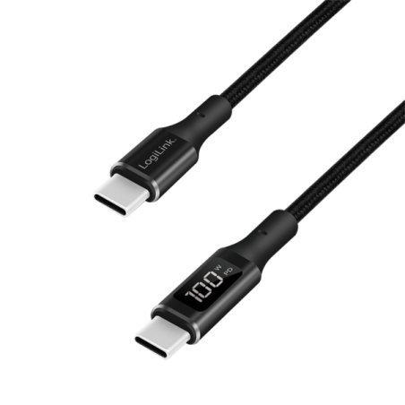 LogiLink Câble de chargement USB 2.0, C mâle - C mâle, 1,0 m