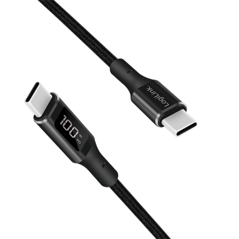 LogiLink Câble de chargement USB 2.0, C mâle - C mâle, 1,0 m