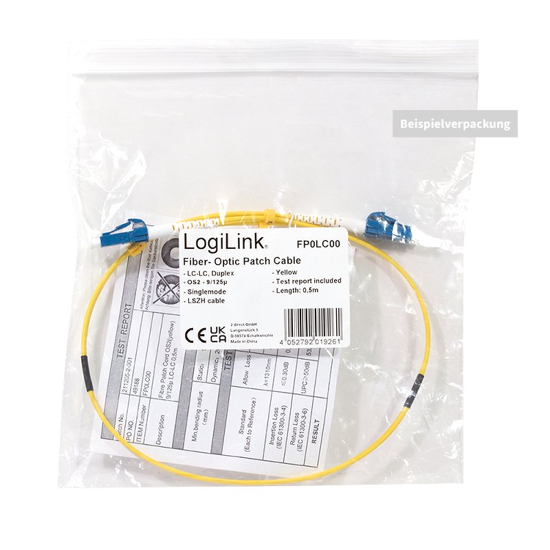 LogiLink FP0LC30 câble InfiniBand et à fibres optiques 30 m LC Blanc, Jaune