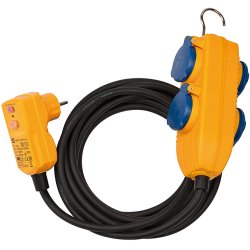 brennenstuhl Schutzadapterkabel IP54, 4-fach, Länge: 5,00 m
