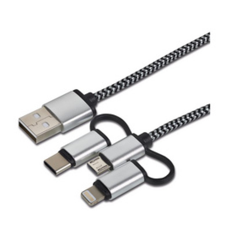 cartrend Câble de données et de chargement 3en1, Lighting/