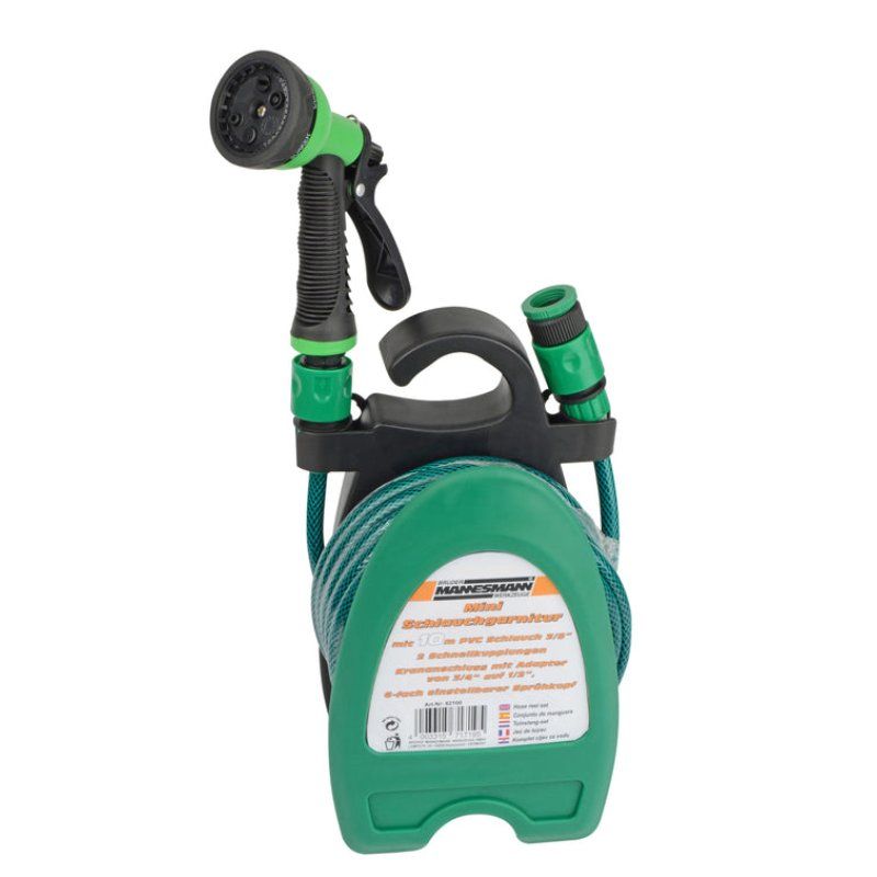 BRÜDER MANNESMANN M62100 garden hose 10 m Above ground Polyvinyl chloride (PVC) Black, Green