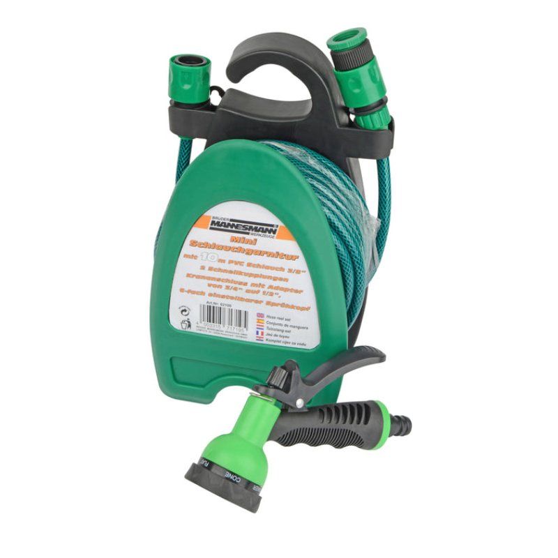 BRÜDER MANNESMANN M62100 garden hose 10 m Above ground Polyvinyl chloride (PVC) Black, Green