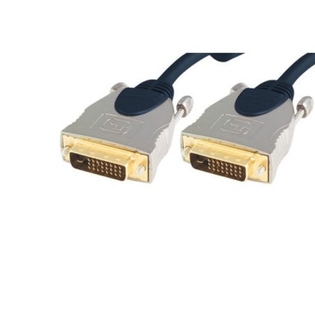 shiverpeaks sp-PROFESSIONAL DVI cable 10 m DVI-D Blue, Chrome